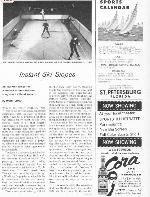How Ski-Dek originated and became the first SkiMachine ever!